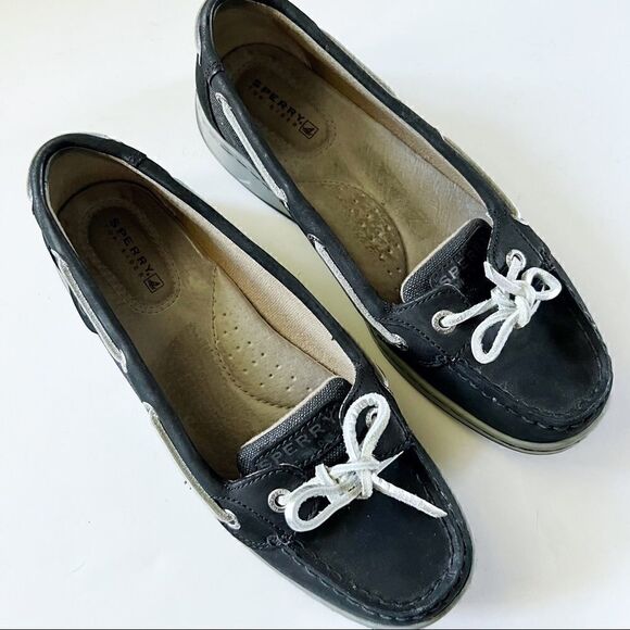 Sperry topsider leather sparkle deck shoes loafers - Picture 2 of 6